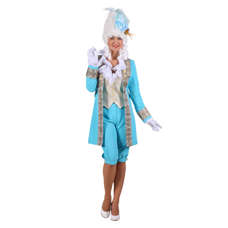 Costume Louis-Auguste femme turquoise