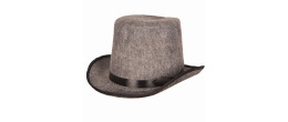 Chapeau haut de forme gris 1900 pour adulte en vente chez Be Happy