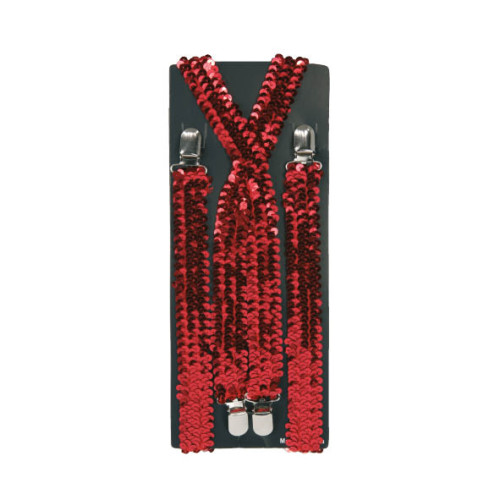bretelle à sequin rouge pailleté en vente