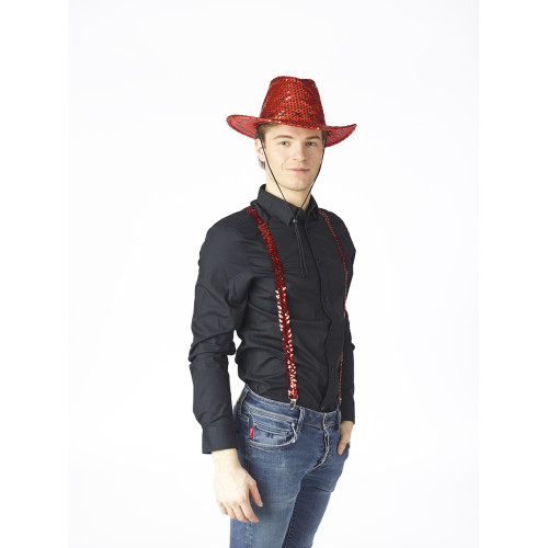 bretelle à sequin rouge pailleté en vente