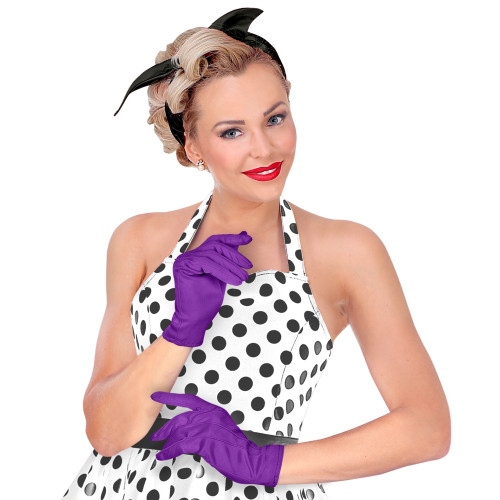 Paire de gants violet en tissus pour adulte en vente chez Be Happy