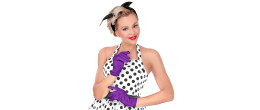 Paire de gants violet en tissus pour adulte en vente chez Be Happy