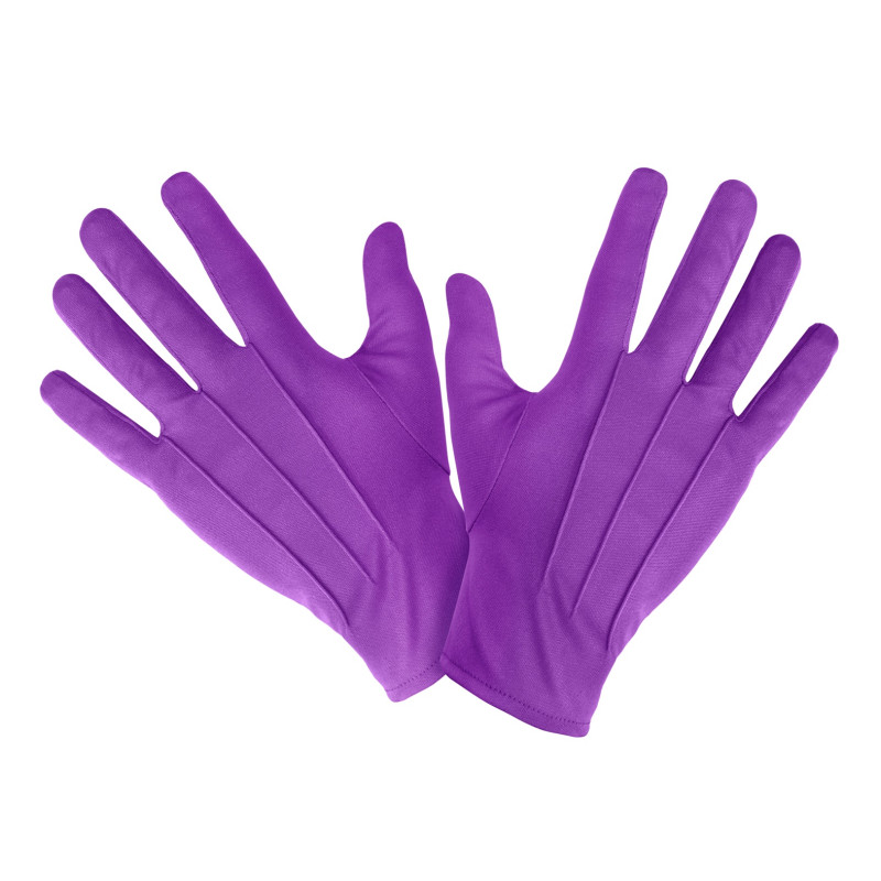 Paire de gants violet en tissus pour adulte en vente chez Be Happy