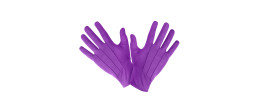 Paire de gants violet en tissus pour adulte en vente chez Be Happy