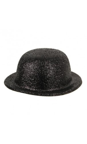 Chapeau Melon noir pailletés