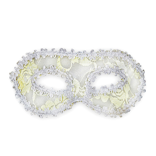 Masque loup marquise de Versailles en dentelle blanc pour femme en vente
