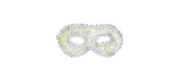 Masque loup marquise de Versailles en dentelle blanc pour femme en vente