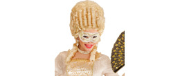 Masque loup marquise de Versailles en dentelle blanc pour femme en vente