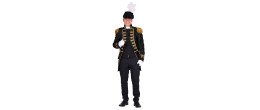 Location veste noire brocart second empire napoléon pour homme chez Be Happy