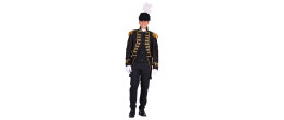 Location veste noire brocart second empire napoléon pour homme chez Be Happy