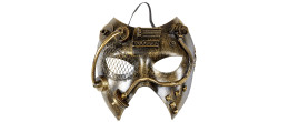 Masque loup visage Steampunk couleur bronze en vente chez Be Happy