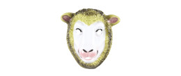 Masque de mouton en plastique pour enfant et adulte.