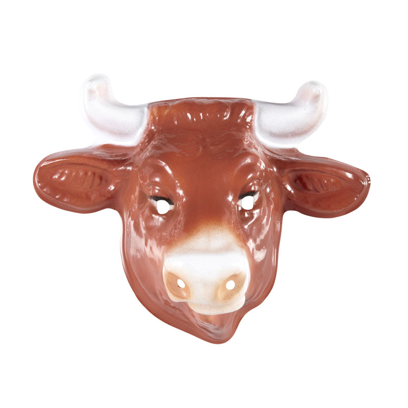Masque animaux taureau en pvc pour enfant et adulte en vente chez Be Happy
