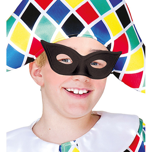 Masque loup visage vénitien pour enfant de couleur noir en vente chez Be Happy