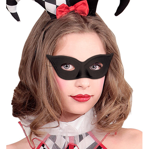 Masque loup visage vénitien pour enfant de couleur noir en vente chez Be Happy