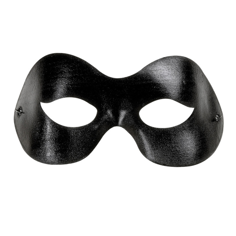 Masque loup vénitien noir métallisé noir pour adulte en vente chez Be Happy