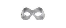 Masque loup vénitien métallisé argenté pour adulte en vente chez Be Happy