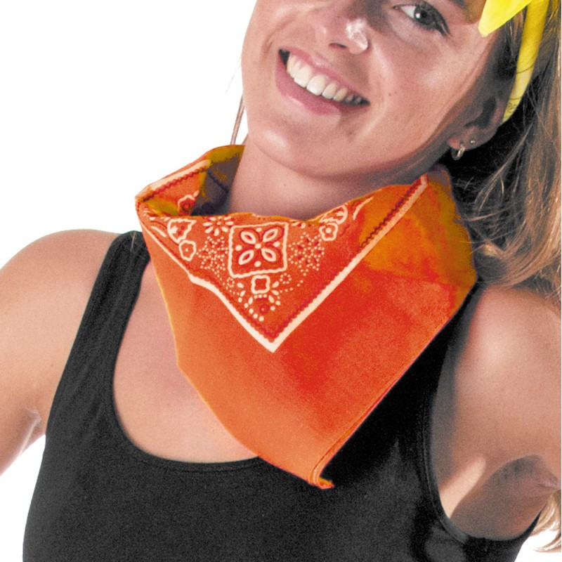 Bandana orange pour adulte en vente chez Be Happy