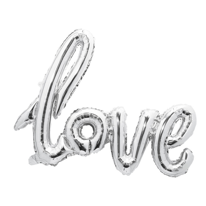 Ballon Love argenté 84cm
