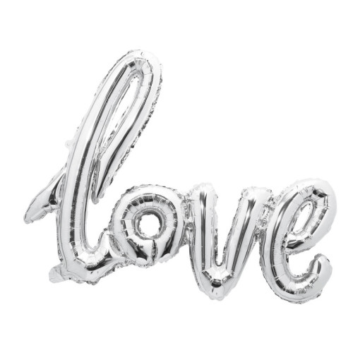 Ballon Love argenté 84cm