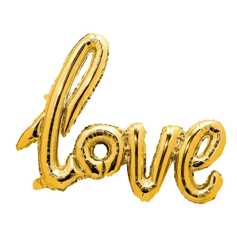 Ballon Love doré 84cm
