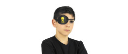 Cache oeil pirate enfant en tissus avec tête de mort doré en vente à Be Happy