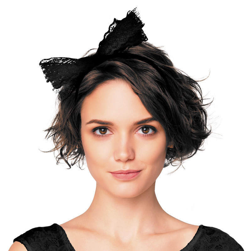 Serre tête Madonna année 80 noir pour femme en vente chez Be Happy