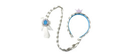 Serre tête couronne Elsa Reine des neiges pour enfant avec longue tresses en vente.