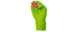 Mitaine en laine couleur vert fluo pour adulte en vente chez Be Happy