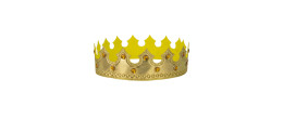Couronne de prince, roi luxe couleur dorée pour enfant et adulte en vente