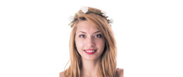 Couronne de fleurs blanche pour adulte en vente chez Be Happy