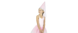 Chapeau de fée, princesse rose luxe avec voile pour enfant en vente chez Be Happy