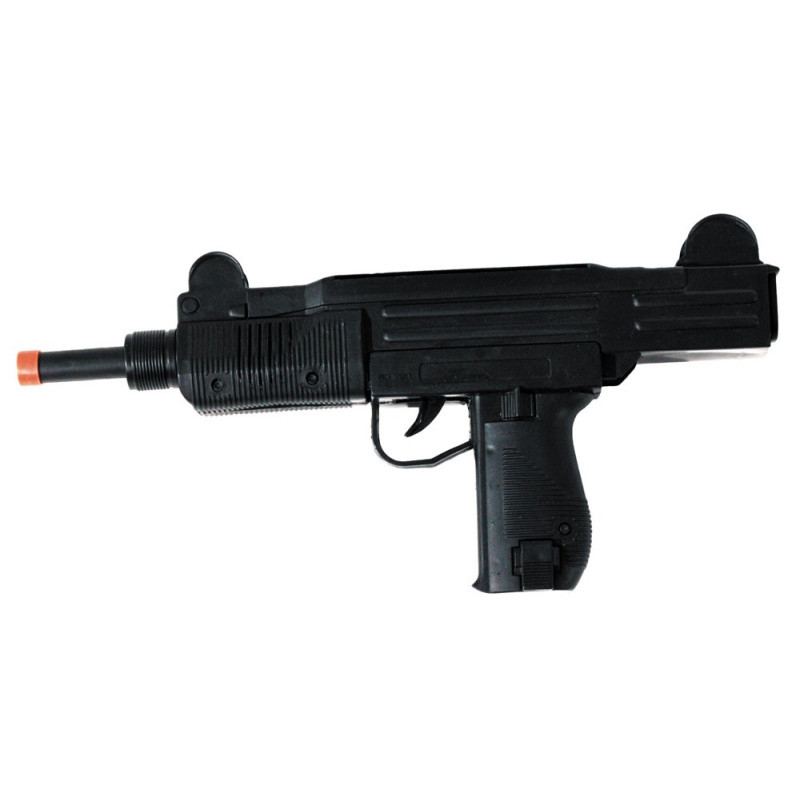 Pistolet Uzi mitrailleur factice pour déguisement Squid Game ou Casa de Papel en vente.