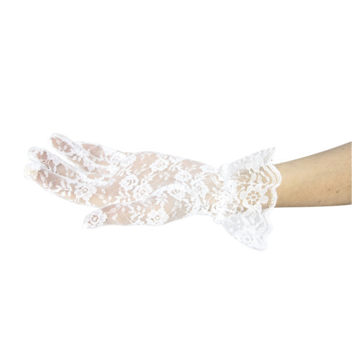 Gants dentelles blanc court