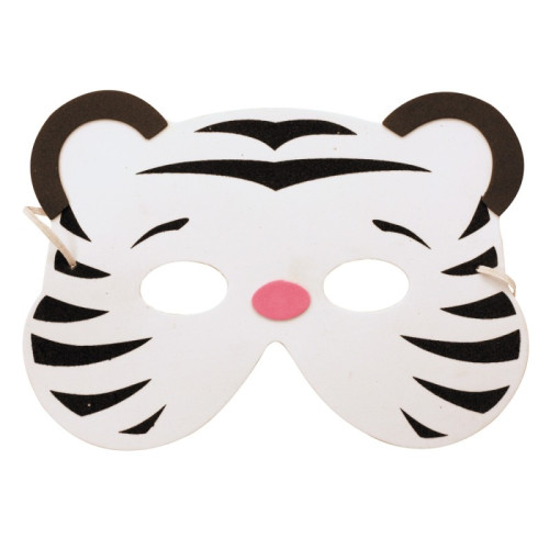 Masque tigre blanc en mousse