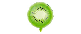 Ballon fruit tropical kiwi métallisé à hélium en vente à Paris chez Be Happy