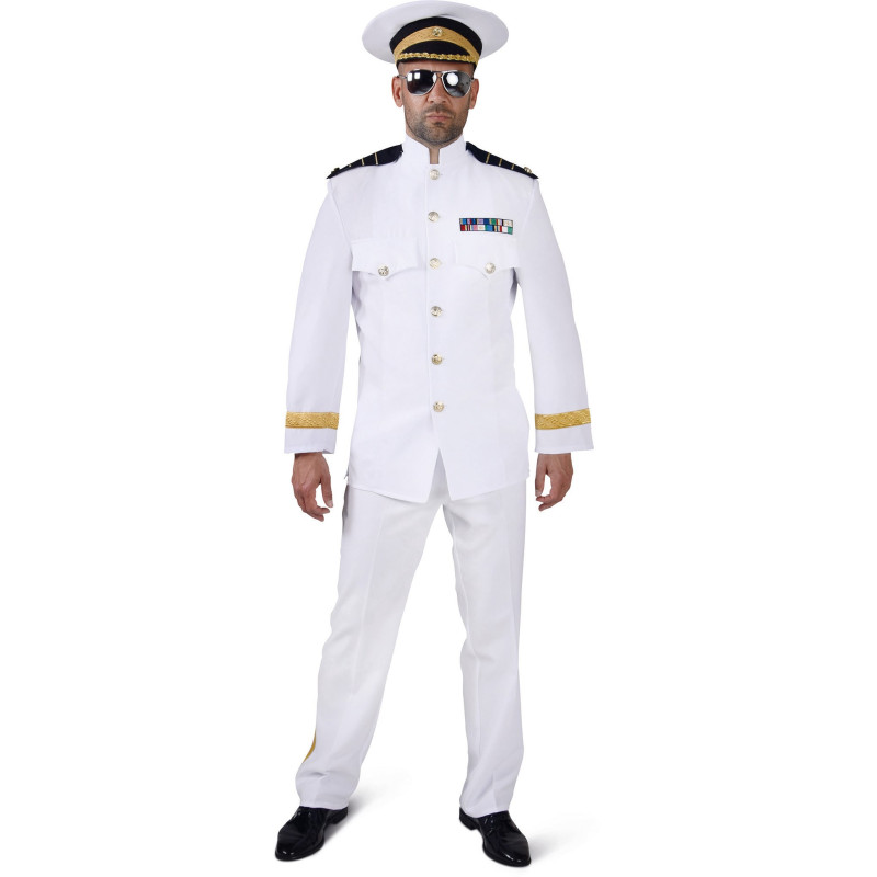 Location déguisement uniforme capitaine marin, officier marin pour adulte chez Be Happy