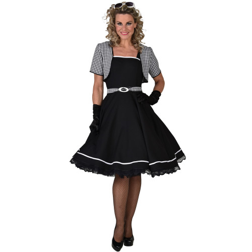 Robe année 50's Jackie noir & blanc