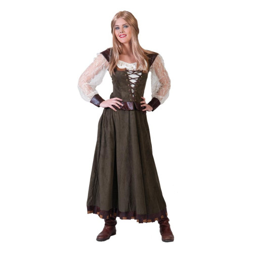 Robe tavernière médiévale verte