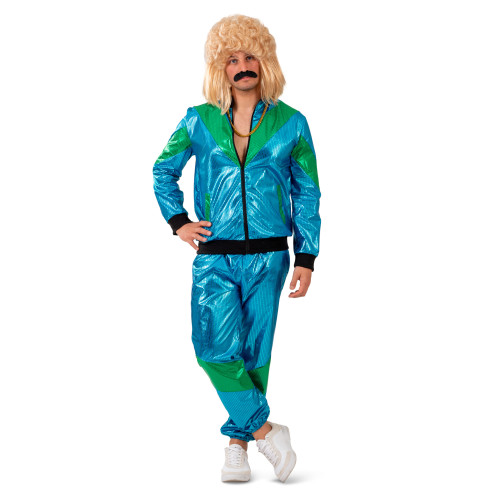 Location déguisement ensemble jogging année 90's bleue chez Be Happy