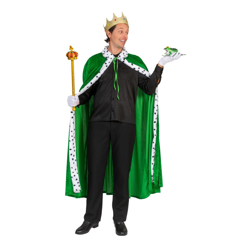 Location déguisement cape de roi grenouille verte en velours chez Be Happy