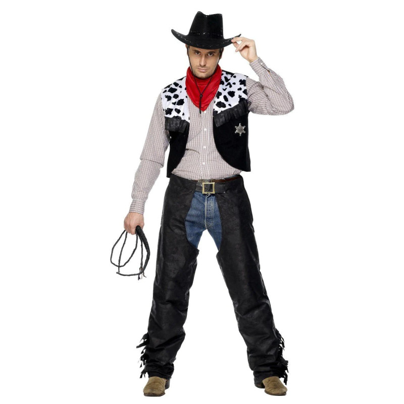Location déguisement cow boy homme peau de vache chez Be Happy