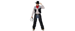 Location déguisement cow boy homme peau de vache chez Be Happy
