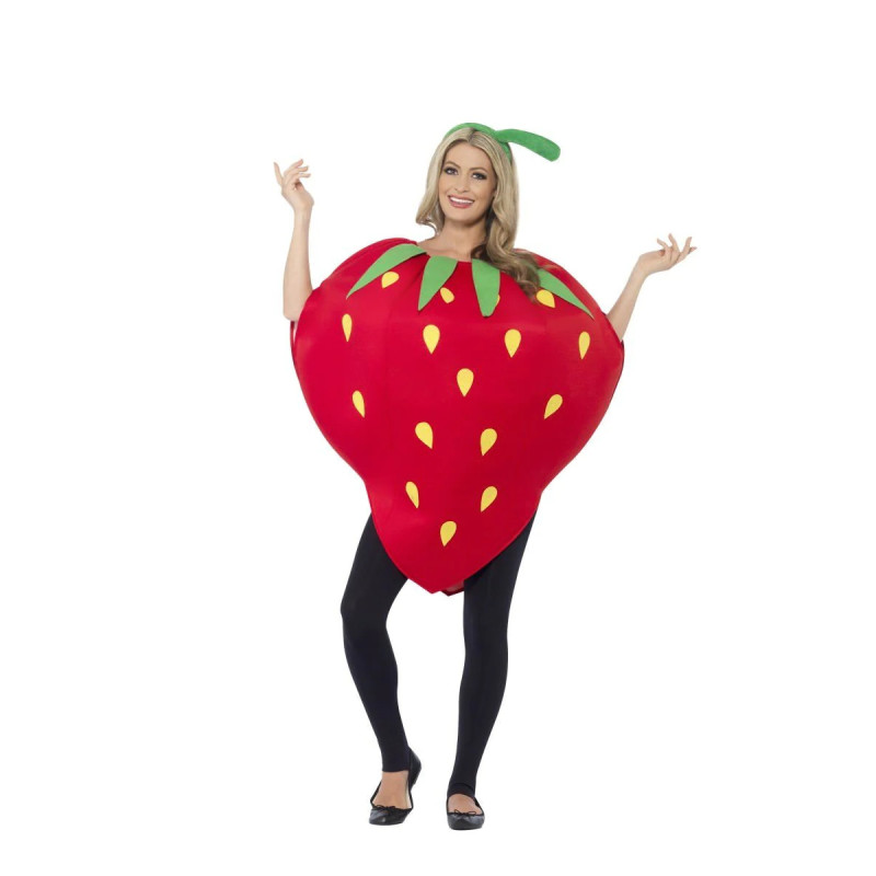 Location déguisement fruit fraise pour adulte chez Be Happy