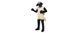 Location déguisement mascotte mouton Shaun pour adulte chez Be Happy