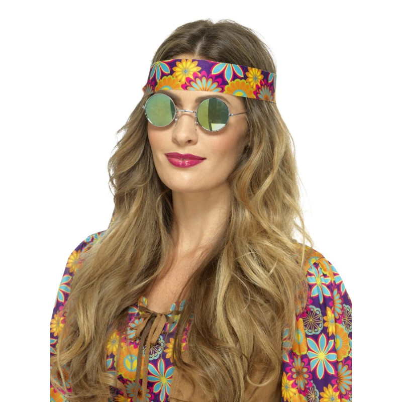 Lunettes ronde hippie année 60/70 pour adulte en vente chez Be Happy