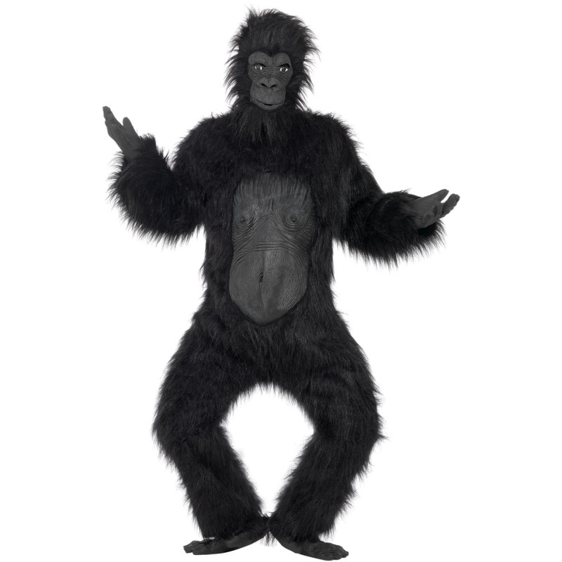 Location déguisement mascotte gorille noir luxe pour adulte chez Be Happy