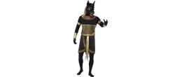 Location déguisement dieu égyptien Anubis, chacal noir adulte chez Be Happy