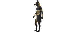 Location déguisement dieu égyptien Anubis, chacal noir adulte chez Be Happy