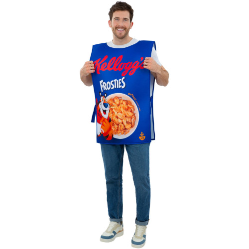 Location déguisement boite de céréales kelloggs frosties pour adulte à Be Happy